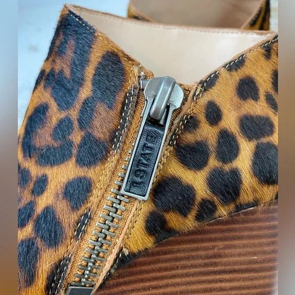 1. STATE Leopard ‘Kaleb’ Calf Hair Wedge Booties | Size 6.5 - Picture 8 of 15